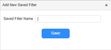 Add New Saved Filter pop-up.