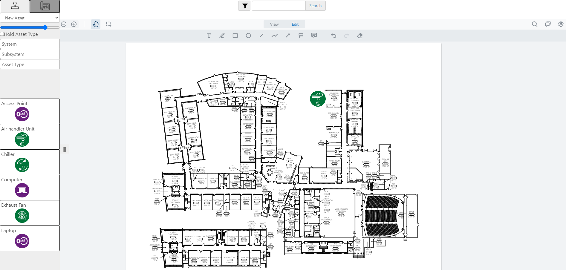 Drawing in Facilities Drawings.