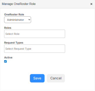 Add a role on the Sync Data tab in OneRoster integation. 