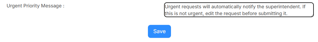 Urgent Priority Message text box. 